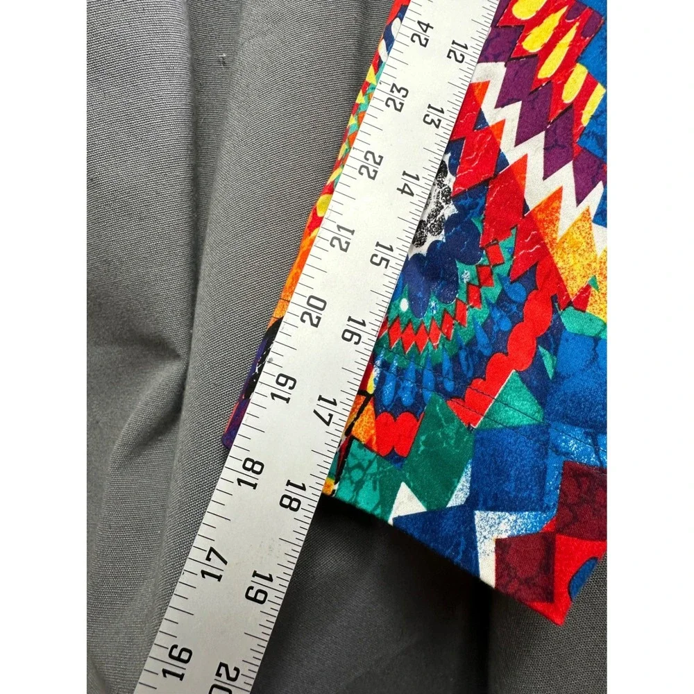 Chicos Women's Multi Color Geometric Sunburst Print Button‎ Front Jacket Size 1
